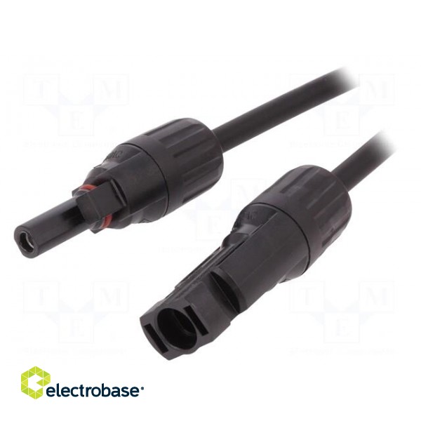Cable: solar | male | female | 4mm2 | plug | plug | PIN: 1 | 1m | straight