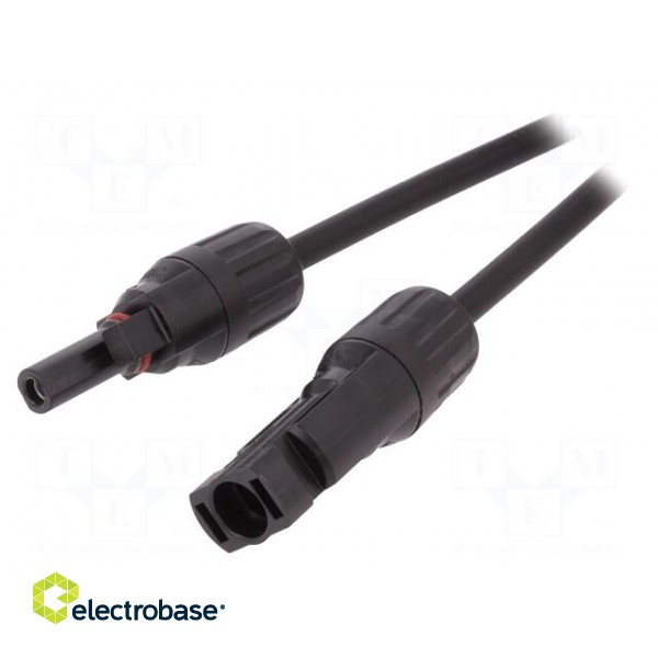 Cable: solar | male | female | 4mm2 | plug | plug | PIN: 1 | 3m | straight