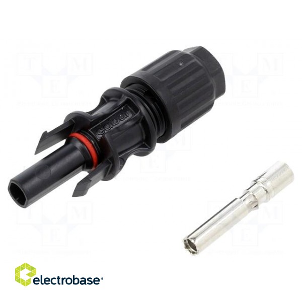 Connector: solar | female | 10mm2 | with contacts | crimped | plug | 60A paveikslėlis 1