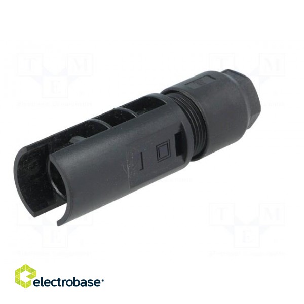 Connector: solar | male | "-" marking | 4mm2 | with contacts | crimped image 2