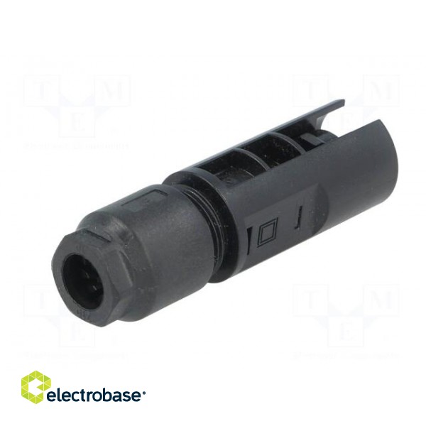 Connector: solar | male | "-" marking | 4mm2 | with contacts | crimped image 6