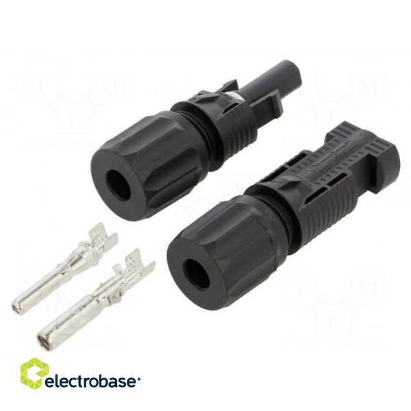 Connector: solar | male + female | 2.5÷6mm2 | plug | for cable | 1.5kV