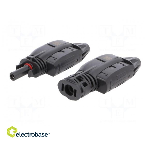 Connector: solar | male + female | "+" marking,"-" marking | 35A image 2