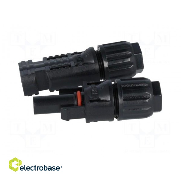Connector: solar | male + female | straight | 2.5÷4mm2 | crimped | plug image 3
