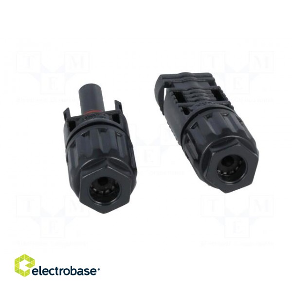 Connector: solar | male + female | straight | 2.5÷4mm2 | crimped | plug image 5