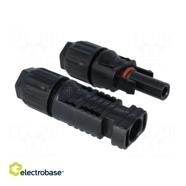 Connector: solar | male + female | straight | 2.5÷4mm2 | crimped | plug image 8