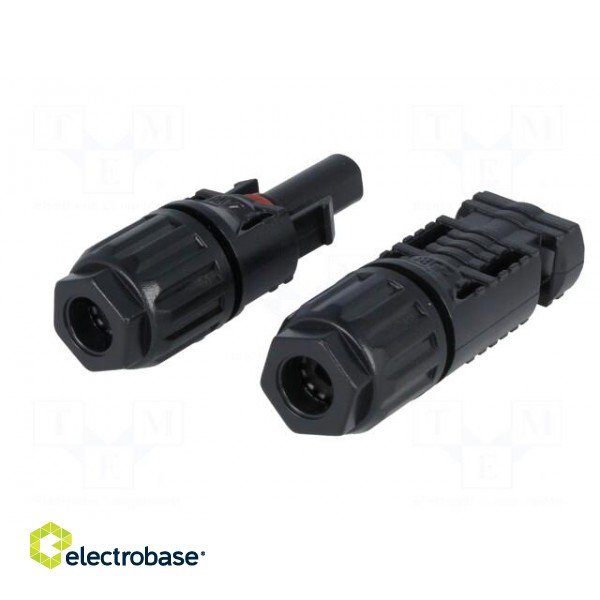 Connector: solar | male + female | straight | 2.5÷4mm2 | crimped | plug image 6