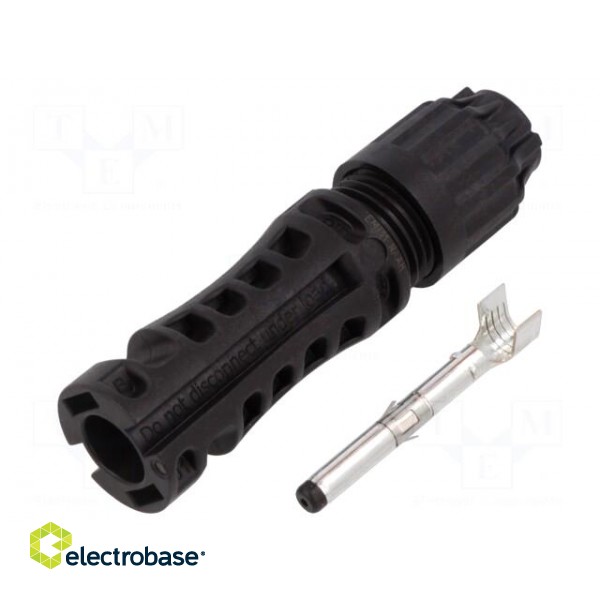 Connector: solar | male | straight | 10mm2 | crimped | photovoltaics