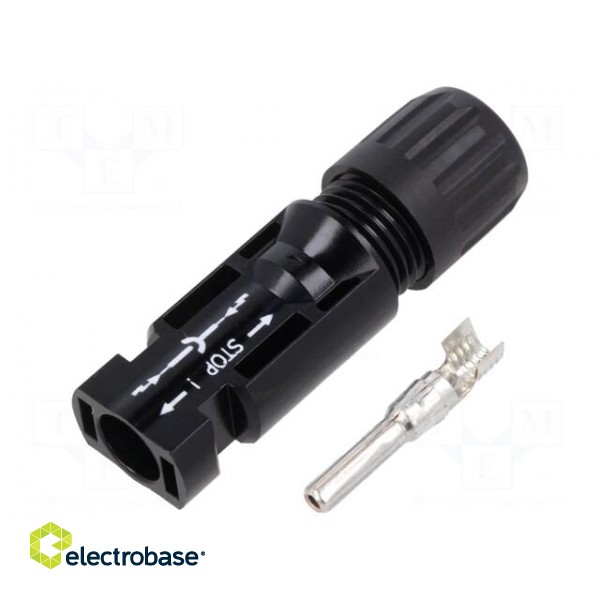 Connector: solar | male | straight | 4÷6mm2 | crimped | photovoltaics