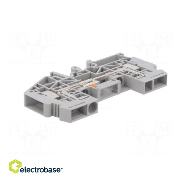 Splice terminal: rail | 6mm2 | ways: 1 | terminals: 2 | grey | URTK | 500V paveikslėlis 8