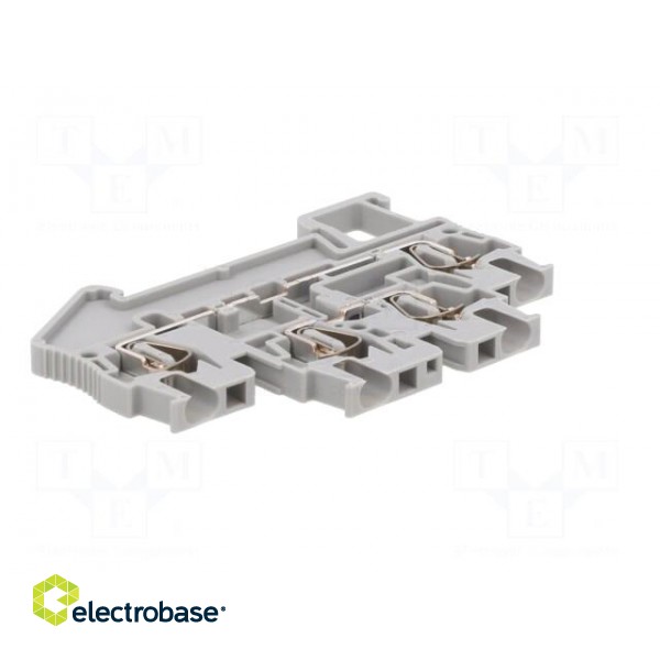 Splice terminal: rail | ways: 2 | terminals: 4 | grey | spring clamp paveikslėlis 8