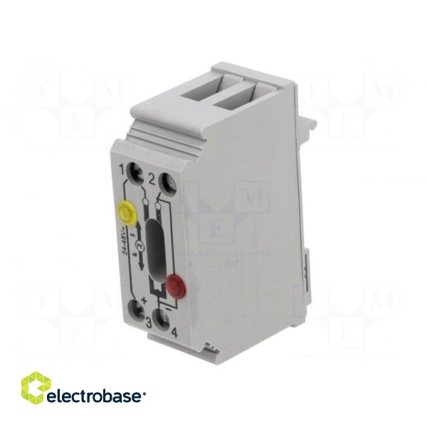 Splice terminal: rail | for DIN rail mounting | spring clamp | grey image 1