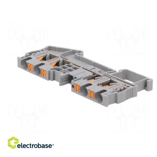 Splice terminal: rail | 0.2÷6mm2 | ways: 1 | terminals: 4 | grey | PT фото 2