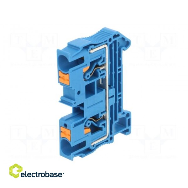 Splice terminal: rail | 0.5÷10mm2 | ways: 1 | terminals: 2 | blue | PT paveikslėlis 1