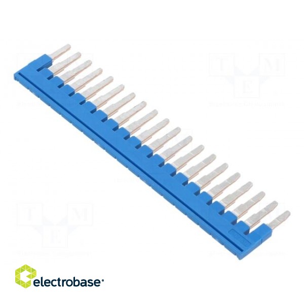 Comb bridge | ways: 20 | blue | Width: 5mm | UL94V-0