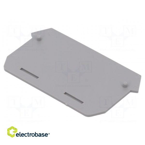 End piece | grey | UDK4 connectors | Width: 1.5mm | polyamide | UL94V-0 paveikslėlis 2