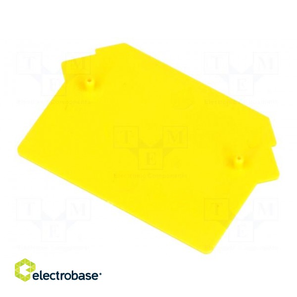End plate | Application: ZUG | yellow | Width: 1mm | polyamide | UL94V-0 image 2