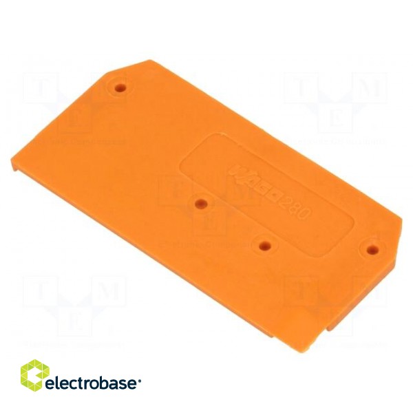 End/partition plate | Application: 280-9 | orange | 2.5x28x53mm фото 1