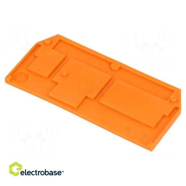 End/partition plate | orange | spring clamp | 281 | 2.5x29x59mm image 2