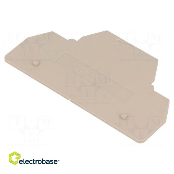 End/partition plate | Application: ZDK2.5 | beige | Width: 1.5mm фото 2