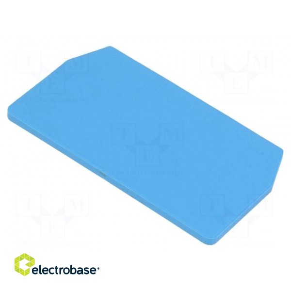 End/partition plate | blue | wemid | max.125°C | UL94V-0 | ZDU1.5 image 1