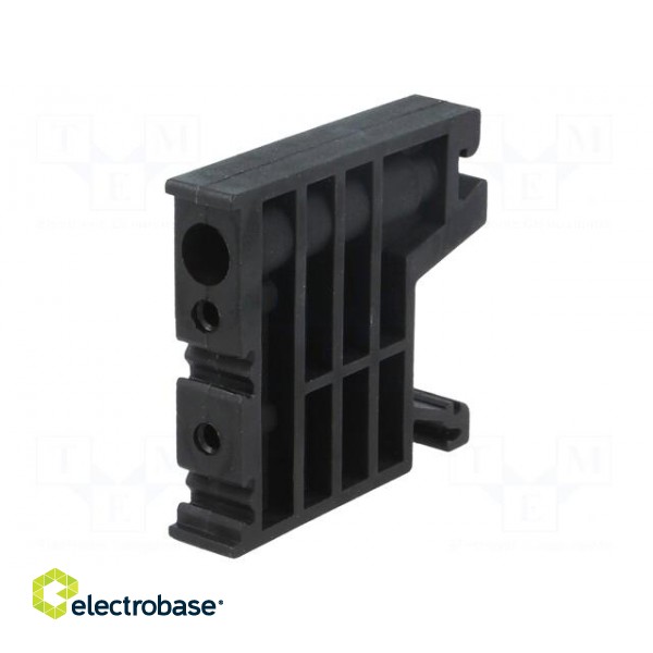 Holder | black | Width: 10mm | polyamide | TS35 | -25÷120°C | UL94V-0 | ZUG image 1