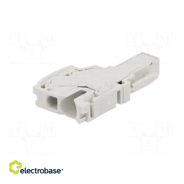 Plug | 0.5÷4mm2 | ways: 1 | terminals: 1 | grey | spring clamp | Width: 6mm фото 2