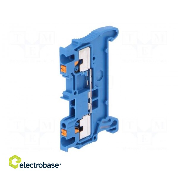 Splice terminal: rail | 0.14÷2.5mm2 | ways: 1 | terminals: 2 | blue фото 1