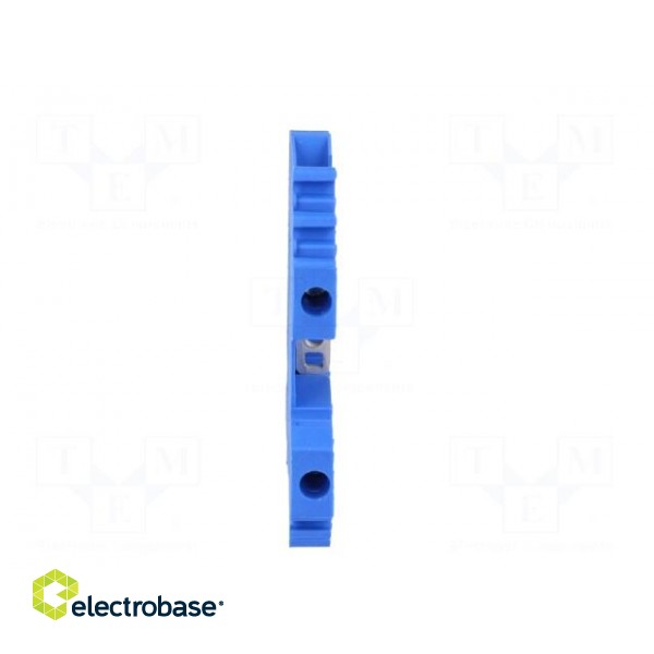 Splice terminal: rail | 0.5÷4mm2 | ways: 1 | terminals: 2 | blue | TS35 image 9