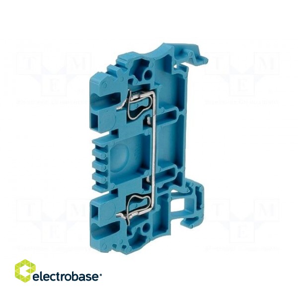 Splice terminal: rail | 1.5mm2 | ways: 1 | terminals: 2 | blue | wemid