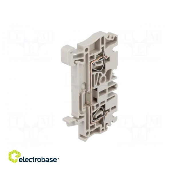 Splice terminal: rail | 2.5mm2 | ways: 1 | terminals: 2 | beige | wemid фото 6