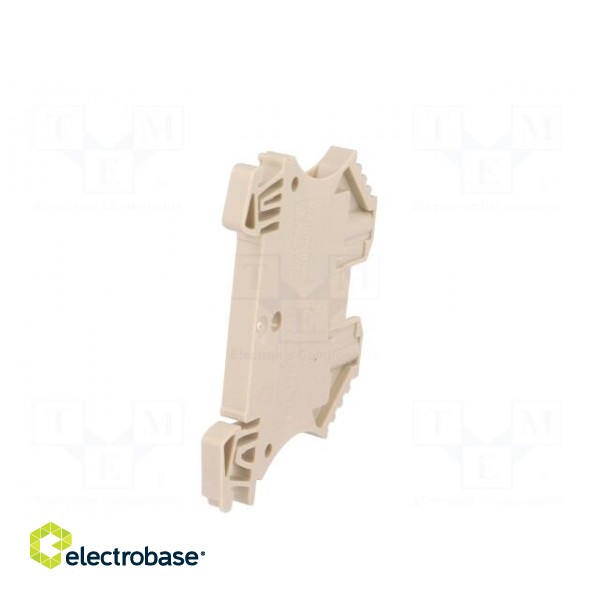 Splice terminal: rail | 2.5mm2 | ways: 1 | terminals: 2 | beige | wemid image 6