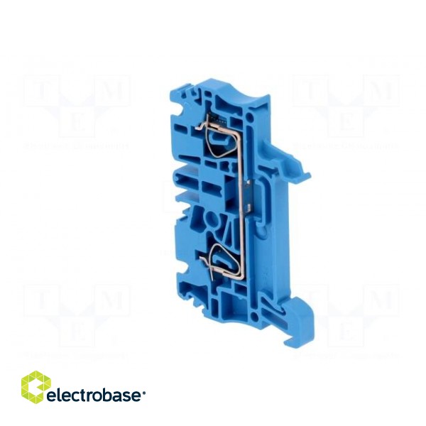 Splice terminal: rail | 2.5mm2 | ways: 1 | terminals: 2 | blue | wemid фото 4