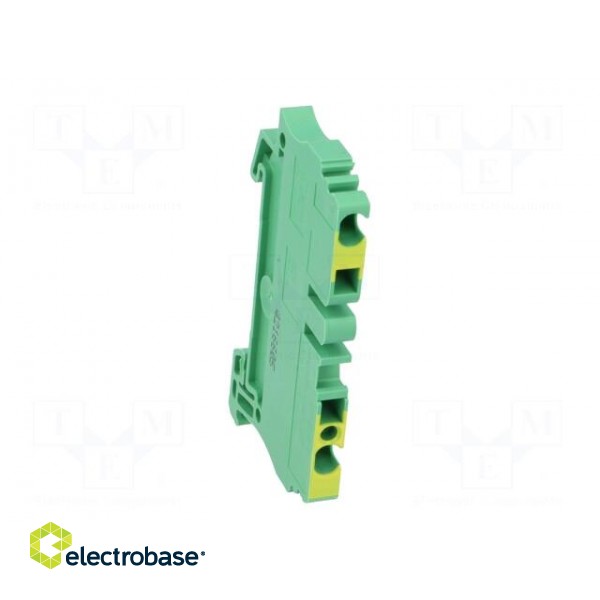 Splice terminal: rail | 2.5mm2 | ways: 1 | terminals: 2 | yellow-green paveikslėlis 9