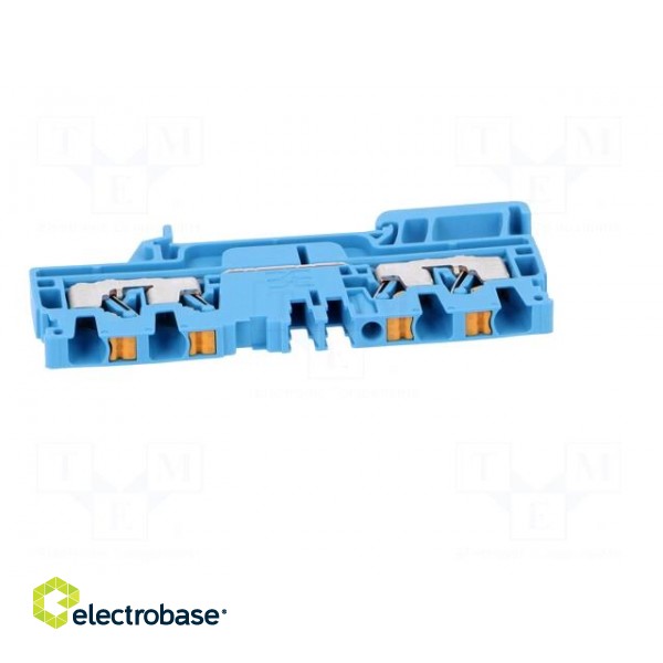 Splice terminal: rail | 2.5mm2 | ways: 1 | terminals: 4 | blue | wemid image 9