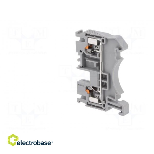Splice terminal: rail | 0.2÷4mm2 | ways: 1 | terminals: 2 | grey | DS image 4