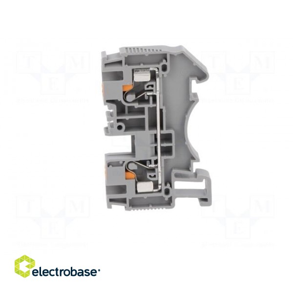 Splice terminal: rail | 0.2÷6mm2 | ways: 1 | terminals: 2 | grey | TS35 фото 3