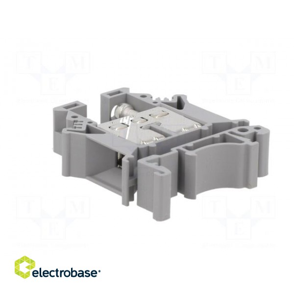 Splice terminal: rail | grey | screw terminal | polyamide | TS32,TS35 image 4