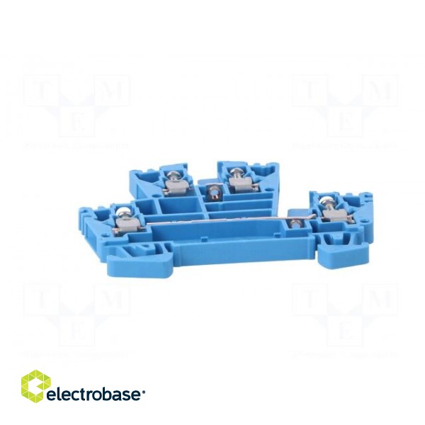 Splice terminal: rail | 2.5mm2 | ways: 2 | terminals: 4 | blue | wemid image 5