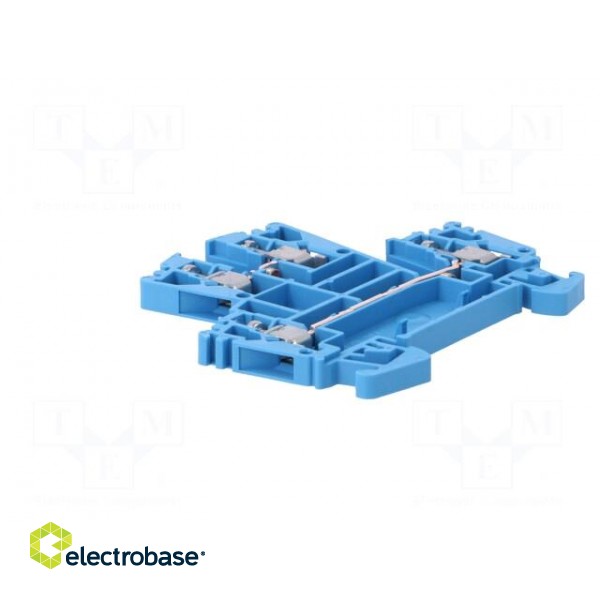 Splice terminal: rail | 2.5mm2 | ways: 2 | terminals: 4 | blue | wemid image 4