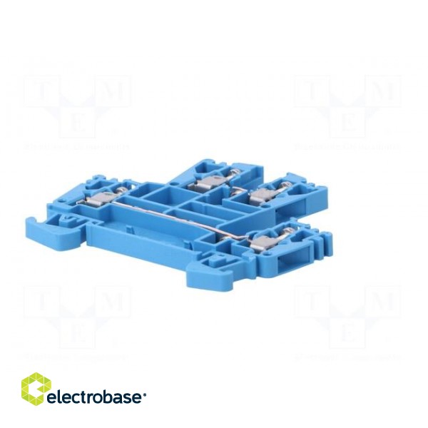 Splice terminal: rail | 2.5mm2 | ways: 2 | terminals: 4 | blue | wemid image 6