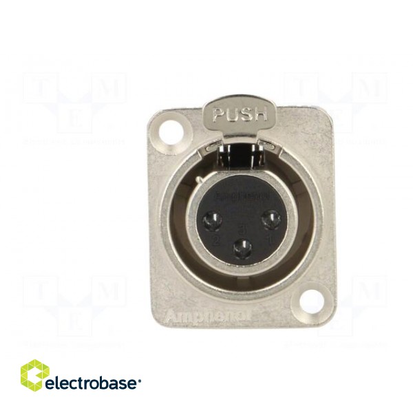 Socket | XLR | female | PIN: 3 | flange (2 holes),for panel mounting фото 9