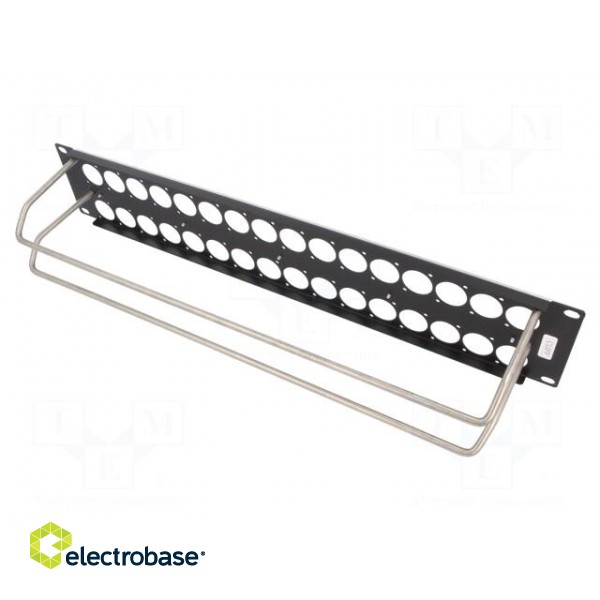 Mounting adapter | patch panel | RACK | screw | 19x24mm | Height: 2U фото 2