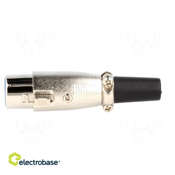 Plug | XLR | female | PIN: 3 | straight | for cable фото 3