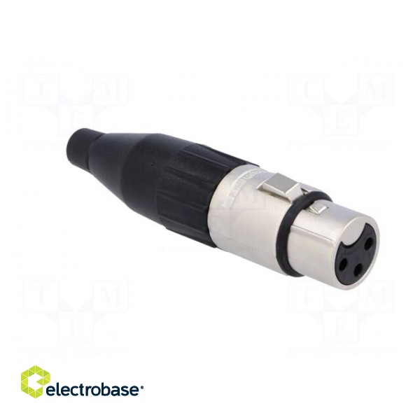 Plug | XLR | female | PIN: 3 | straight | for cable | soldering | 133V | 15A image 8