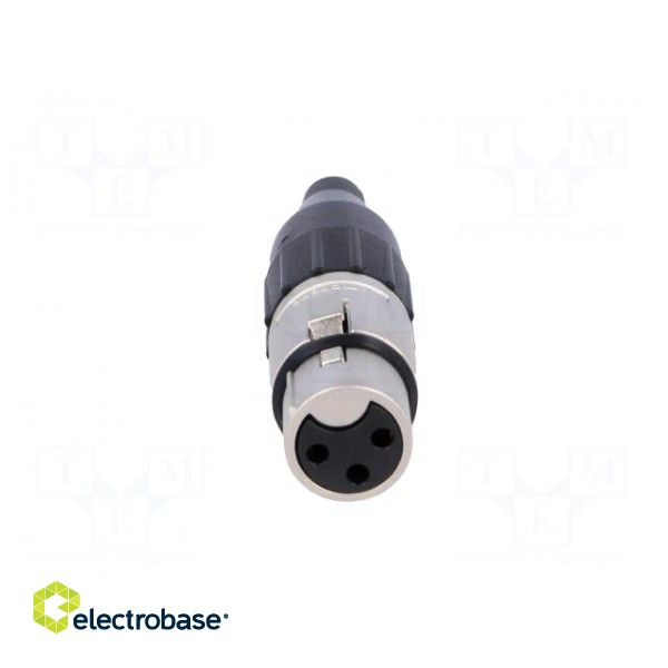 Plug | XLR | female | PIN: 3 | straight | for cable | soldering | 133V | 15A image 9