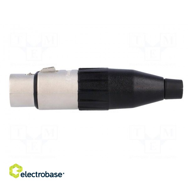 Plug | XLR | female | PIN: 3 | straight | for cable | soldering | 133V | 15A image 3