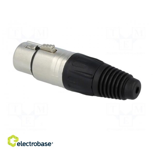 Plug | XLR | female | PIN: 3 | straight | for cable | soldering | 16A paveikslėlis 4