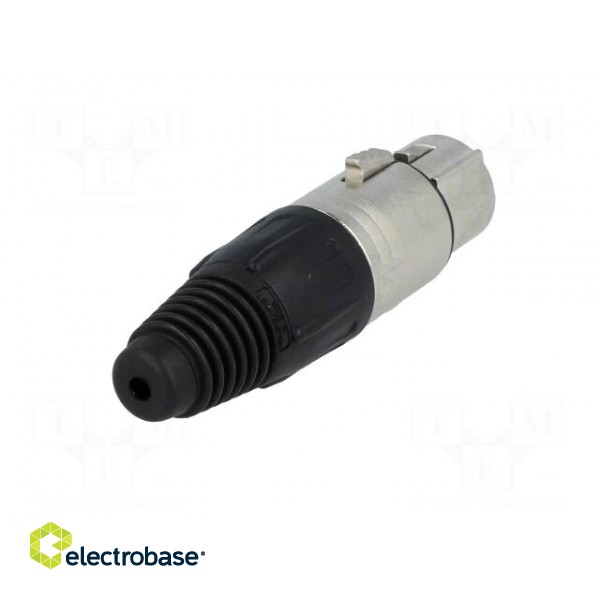 Plug | XLR | female | PIN: 3 | straight | for cable | soldering | 16A paveikslėlis 6