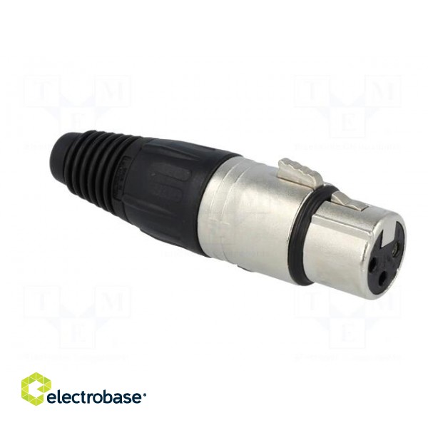 Plug | XLR | female | PIN: 3 | straight | for cable | soldering | 3.5÷8mm | X image 8